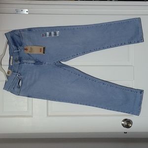 Levi's High Rise Straight Cropped Jeans